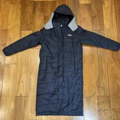 超美品｜FILA 男女兼用 ロングダウンコート（ネイビー）フード付き・防寒対応