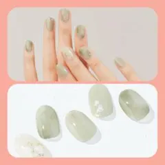 オホーラ　ジェルネイルシール　GREEN TEA　グリーンティー　ラメ　ジェル