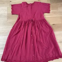 sm2 ワンピース 赤半袖　フリーサイズ