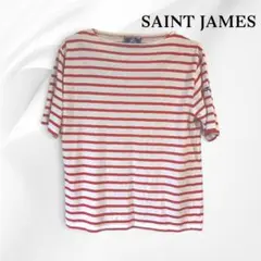 SAINT JAMES セントジェームス ボーダー Tシャツ カットソー 赤×白のサムネイル