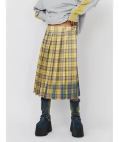 pameo pose Sprayed Skirt チェックスカートのサムネイル