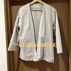 GLOBAL WORKエアかるカーディガン　ライトグレー Sのサムネイル