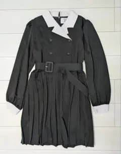 jouetie ダブルボタンプリーツミニワンピース