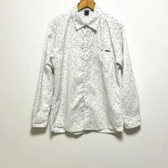 モンベル　WIC.ライト プリント ロングスリーブ　シャツ　ホワイト系　M