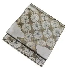 T83袋帯　大太鼓 金通し　燿變天日 花柄　正絹 着物帯　仕立て上がり