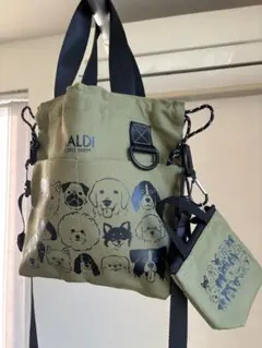KALDI いぬの日お散歩バッグ　ミニミニバッグポーチ付き
