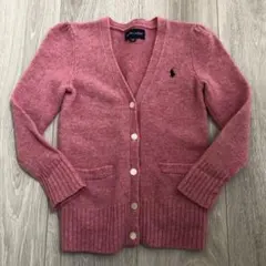 ラルフローレン　女の子　ピンクカーディガン