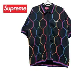 希少★Supreme Hex Zip Up Polo コットン ジップアップポロのサムネイル