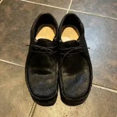 CLARKS Wallabee Black Hair On
