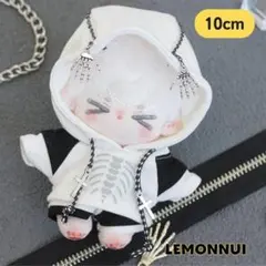 10cm 着せ替え ぬい服 ぬいぐるみ服 推し活 ぬい活 白-A1104