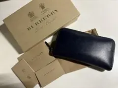 【美品】BURBERRY 長財布　オーガナイザー　ラウンドファスナー　バーバリー