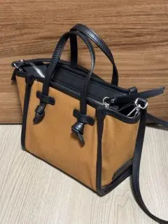 GIANNI CHIARINI ショルダーバッグ キャメル/ブラック
