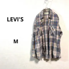 Levi's チェック柄 コットンネルシャツ　綿100%　Mサイズ　N440