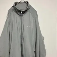 NIKE ATHLETIC トラックジャケット　ジャージ　グレー　刺繍ロゴ XL