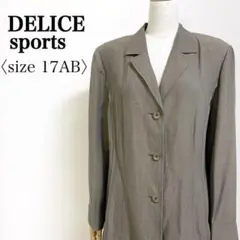 DELICE sports◎大きめサイズ リネン混テーラードジャケット17AB