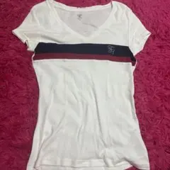 TOMMY HILFIGER Vネック Tシャツ ホワイト Sのサムネイル