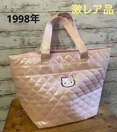 ハローキティ トートバッグ　ピンク　キルト　カオハナキティ 大　平成　1998のサムネイル