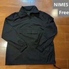 NIMES　布帛　ハーフジップ　プルオーバー　黒　フリーサイズのサムネイル
