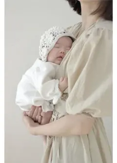 monbebe 新生児　ロンパース　ボンネット