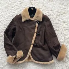 Aquascutum ムートン 羊革 本革 ボア ジャケット