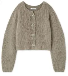 snidel スナイデル ビジューリボンカーディガン