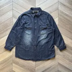 DEELISH デニムシャツ 3L インディゴ コットン100 ビッグシルエット