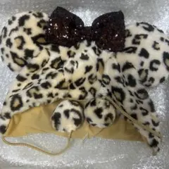 ディズニー ファンキャップ ヒョウ柄 レオパード ミニー ブラウン　茶色
