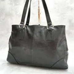 ✨ 希少/美品✨ラシット トートバッグ モノグラム 黒 パープル 本革