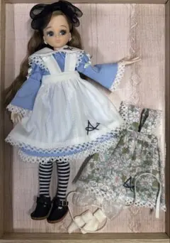 リカちゃんハンドメイド服　姫袖Aliceのエプロンドレスセット