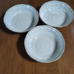 陶器製浅めボウル3枚セット