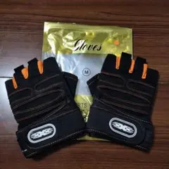 フィンガーレストレーニンググローブ M ブラック/オレンジ