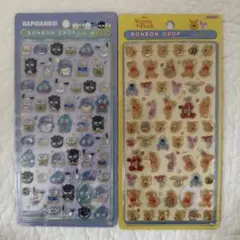 ボンボンドロップシールミニ　はぴだんぶい&プーさん