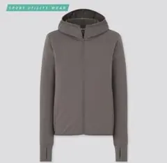 ユニクロ【エアリズムUVカットメッシュパーカ（レギュラー・長袖）XSグレー】