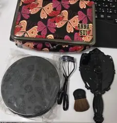 ANNA SUI ハンドミラー 手鏡 ポーチ ビューラー ブラシ ギフトボックス