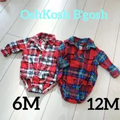 ベビー服 ロンパース チェック柄 OshKosh B'gosh セット6-12M