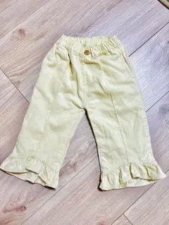 フリル付き薄い黄色パンツ 80cm