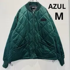 【AZUL アズール】キルティングダウンジャケット ダークグリーン ポケット M