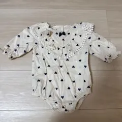 ベビー ロンパース ハート柄 フリル付き　韓国子供服