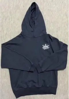 9090 ネイビー フード付きパーカー ロゴ刺繍 9090 Logo Zip Hoodie – YZ