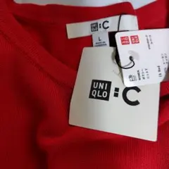 UNIQLO :C ボクシーニットT レッド L 新品のサムネイル