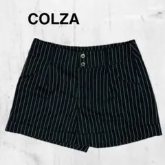 美品 COLZA コルザ ストライプ ショートパンツ ブラック Ｌ カジュアルのサムネイル