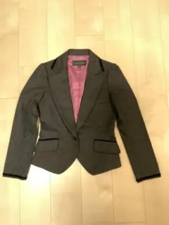 JILL STUART グレー ウール混合 テーラードジャケット