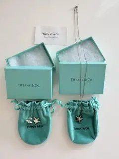 TIFFANY&Co.スターフイッシュ ネックレス&ピアスSV925 箱 保存袋 TIFFANY&Co.スターフイッシュ ネックレス&ピアスSV925 箱 保存袋