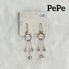 新品未使用♪ PePe ぺぺ　フックピアス　ゴールド　キラキラ　ゆらゆら