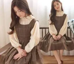 最終値下　女の子 ワンピース 長袖 子供服　カジュアル フォーマル 110センチ