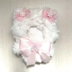 ぬい服 ちびぐるみ 11cm 12cm くま耳 ピンク