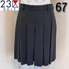 23区GOLF レディース　ゴルフキュロット/ゴルフスカート/ストレッチ　黒　L