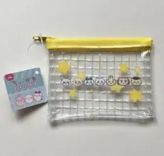 ちいかわ ミニメッシュポーチ イエロー 黄色 クリアポーチ 小物入れ キャンドゥのサムネイル