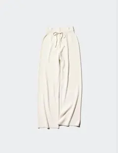 新品未使用　ユニクロ　ウォッシャブルニットリブパンツ　30 NATURAL L