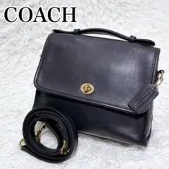 ✨希少✨オールドコーチ 2way ショルダーバッグ ターンロック ブラック